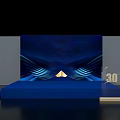 Sign In Area Decoration With Paper Airplanes 30th Anniversary Blue Background And Flower Bouquet