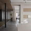 Modern Open Kitchen Interior Design With Island Counter And Lighting Fixtures