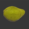 Ripe Yellow Pear With Speckled Skin On Dark Reflective Surface