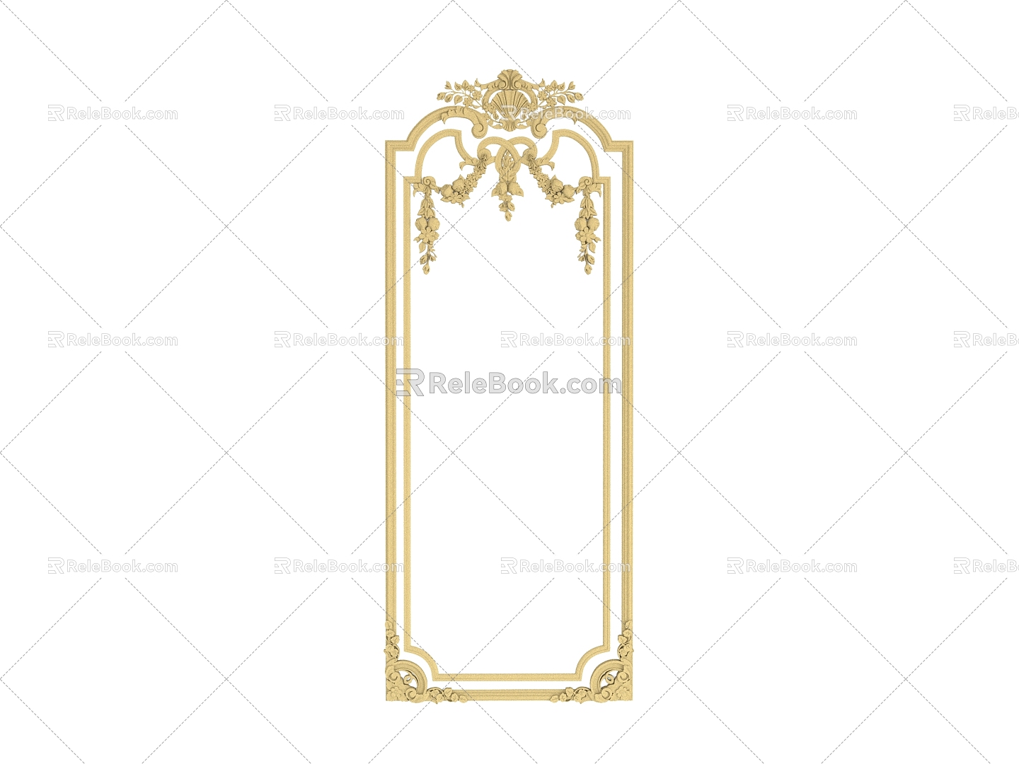 European-style line interior construction wall decoration wall panel 3d model