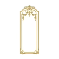 Artistic Golden Decorative Lines Frame With Intricate Classical Elegant Ornate Design Details