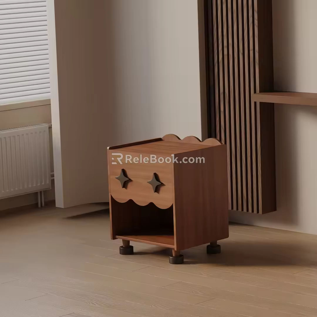 Modern bedside table 3d model