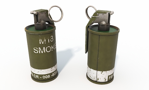 Flash bomb smoke bomb M18 military items game props 3d model