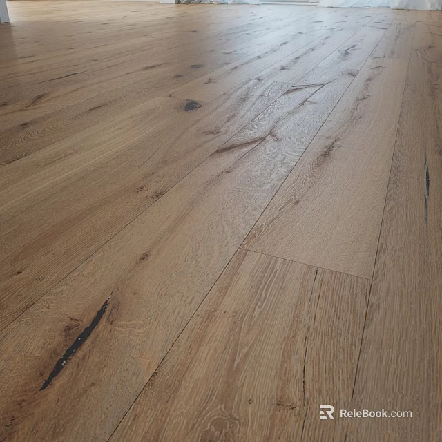 Natural Oak Wooden Floor With Light Brown Grain And Smooth Surface Texture 3d model 