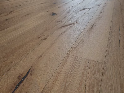 Natural Oak Wooden Floor With Light Brown Grain And Smooth Surface Texture 3d model