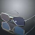 Trendy Hexagonal Sunglasses With Metallic Frame And Reflective Lenses For Fashionable Look