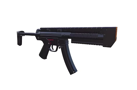 Modern Submachine Gun Modern Gun Firearms Weapon Rifle Submachine Gun War Military World War II Ammunition Toy Gun 3d model