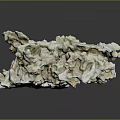 Natural White And Beige Rock Formation With Irregular Complex Surface Texture