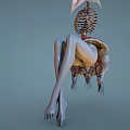 Game Movie Fantasy Character With Lily Flower Skeleton And Pale Female Legs
