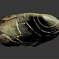 Ivory Shaped Sculpture Carving With Cracked Texture And Light Colored Surface On Dark Background