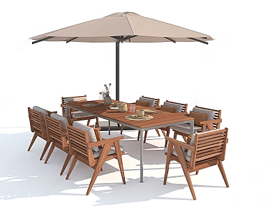 Modern outdoor tables and chairs 3d model