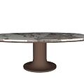 Minotti Miloti Dining Table End View Table 3d model