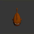 Cute Orange Fish Shaped Toy With Big Eyes And Scaly Texture Design