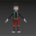 Cartoon Wolf Wearing Black Top Hat Green Suspenders Red Ripped Pants White Gloves Black Paws