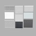 Various Window Blinds Styles in Different Colors and Materials for Home 3d model