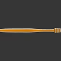 Sleek Modern Toothbrush With Yellow And White Handle And Soft Bristles Design