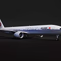 Air China Commercial Airliner With White Body Blue Stripes And National Flag