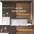 Modern Front Desk Reception 3d model
