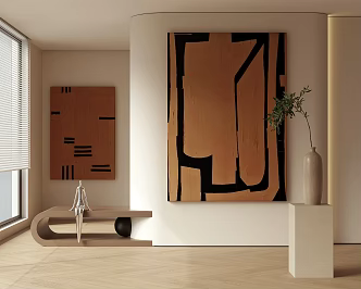 Italian Light Luxury Hanging Painting Abstract Painting Texture Painting Oil Painting Art Hanging Painting Background Wall Art Hanging Painting Geometric Decorative Painting 3d model