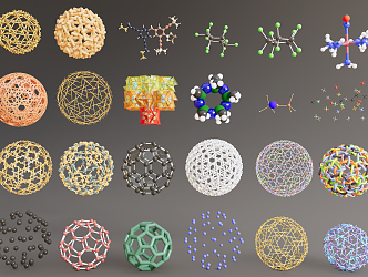 modern chemical molecular structure 3d model