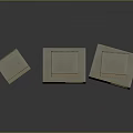 Three Vintage Computer Monitors With Green Screens On Dark Reflective Surface