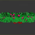 Festive Christmas Wreath Themed Clothing Accessories With Green Pine Red Berries And Bow