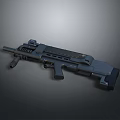 Modern Tactical Assault Rifle With Scope Magazine and Black Finish Military Design