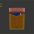 Orange Leather Card Holder With Stitched Design Card Slot And Monogram SB
