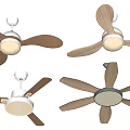 Modern Ceiling Fan Lights With Various Designs Wooden Blades And White Light Fixtures For Home Interior