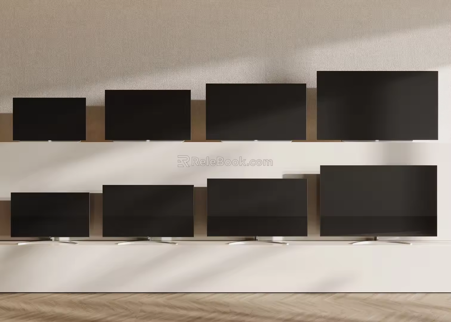 Modern LCD TV Display 3d model