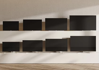 Modern LCD TV Display 3d model