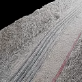 Underground Black and Red Pipes Laid in Soil and Concrete Construction Area