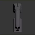 Gray Tactical Pistol With Magazine Textured Grip And Reflective Base On Dark Surface