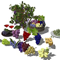 Modern Grape 3d model