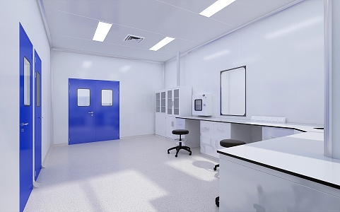 Modern Laboratory Pre-treatment Room 3d model