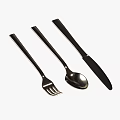 Sleek Modern Cutlery Set With Stainless Steel Knife Fork And Spoon