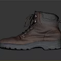 Brown Leather Work Boots Featuring Thick Sole And Durable Laces Design
