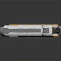 Futuristic Gun Featuring Metallic Finish Yellow Stripe And Illuminated Scope Design