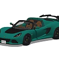 Green Convertible Sports Car With Sleek Body Design And Black Alloy Wheels