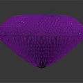 Purple Round Hollow Textured Decorative Object With Intricate Pattern And Shiny Surface 3d model