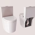 Modern Toilet Design Showing Exterior View And Interior Structure Details