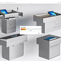 Modern Office Desk Designs With Digital Screens Drawers And Storage Features