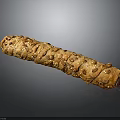 Freshly Baked Crusty Golden Brown Bread Stick Topped With Seeds And Nuts