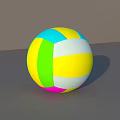 Outdoor Public Sports And Recreation Facility Featuring Colorful Volleyball