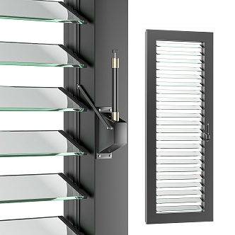 modern blinds glass blinds 3d model