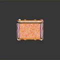 Candy Themed Orange Chair With Chocolate Block Backrest Striped Armrests And Donut Decorations