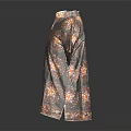 Classic Vintage Printed Short Sleeve Shirt With Circular Gold Accent Patterns