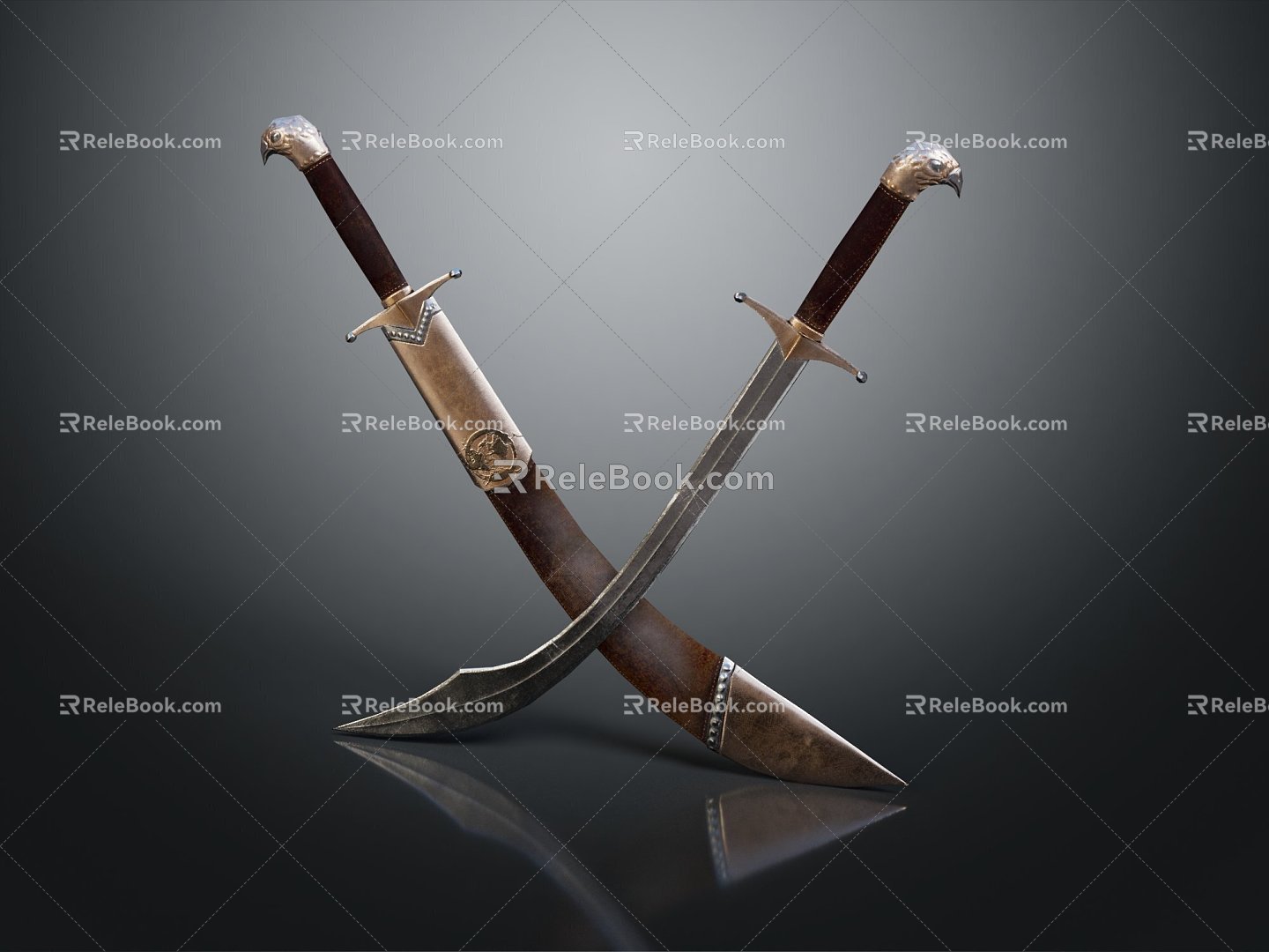 Modern Scimitar Short Scimitar Persian Scimitar Officer Sword 3d model