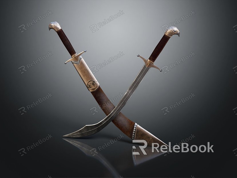 Modern Scimitar Short Scimitar Persian Scimitar Officer Sword model