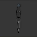 Modern Black Tactical Assault Rifle With Scope Barrel And Grip Design